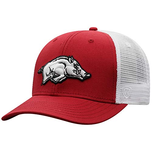 Top of the World Arkansas Razorbacks Men's Top of the World BB Trucker Hat Team Color Primary Icon, Adjustable