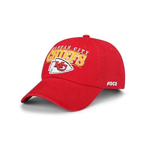 FOCO Kansas City Chiefs NFL Signature Bars Casual Cap - Red
