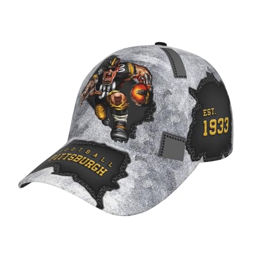 Classic City Silhouette Baseball Cap 3D Print Joinery Adjustable Snapback Hat Game Day for Men Women Fans Gift