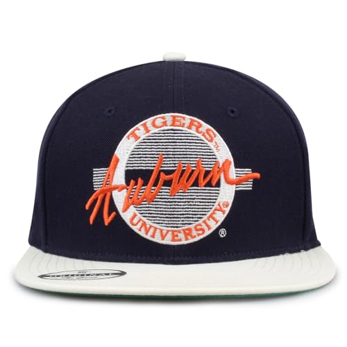 The Game NCAA Licensed Auburn Tigers Flat Brim Snapback Hat, Auburn University Game Day Hat