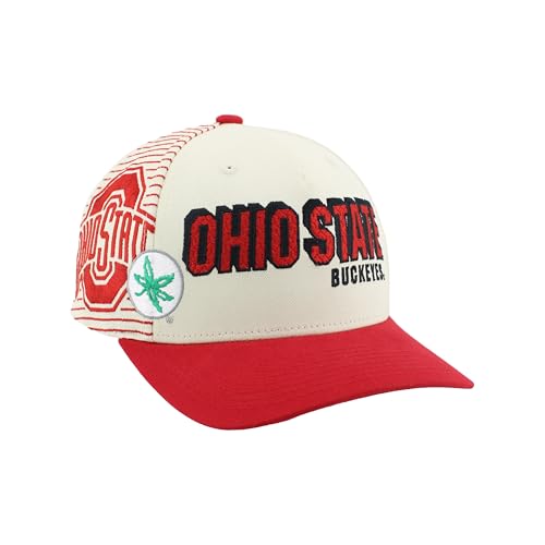 Ohio State Buckeyes NCAA Officially Licensed Adjustable Snapback Hat Marquee Super Team Ivory