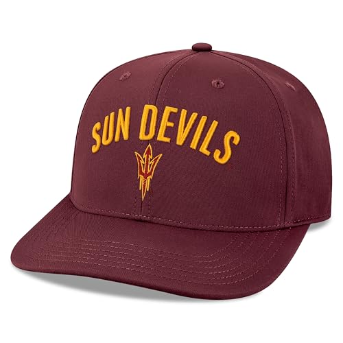 Legacy NCAA Officially Licensed Baseball Hat, Arizona State Sun Devils, Lightweight Cap for Men & Women, Back Nine Adjustable (B9A), Maroon, One Size Fits Most, Adjustable Closure