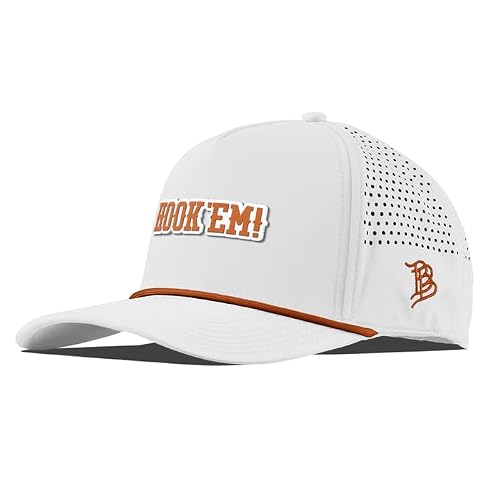 Branded Bills Officially Licensed x Texas Longhorns White Burnt Orange Rope 5-Panel Hook'em Horns