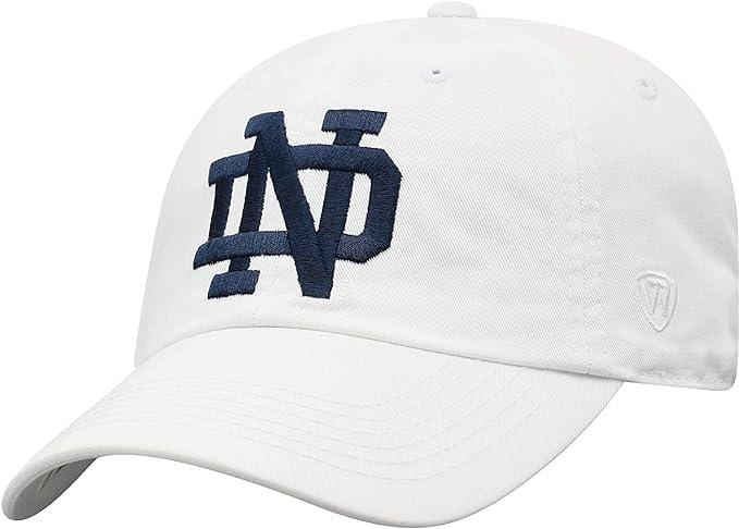 ND Collegiate Adjustable Hats (Adjustable Hat, ND Logo White)