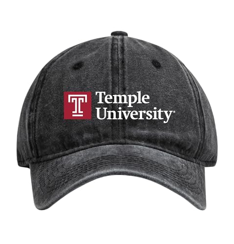 R and R Imports Temple University Officially Licensed Dad Hat - Unisex Baseball Cap Colorful Logo Black