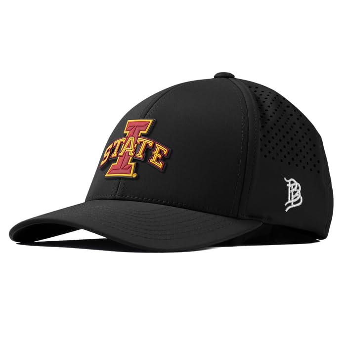 Branded Bills Officially Licensed x Iowa State Cyclones Black Curved Performance Iowa State Red & Gold PVC