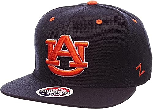 Zephyr Auburn Tigers Navy Blue Z11 Adjustable Snapback Cap - NCAA Flat Bill Baseball Hat