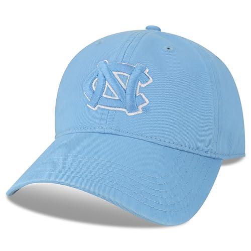Legacy NCAA Officially Licensed Baseball Hat, North Carolina Tar Heels, Lightweight Cap for Men & Women, Relaxed Twill Adjustable (EZA), Power Blue, One Size Fits Most, Adjustable Fabric Closure