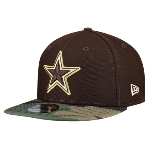 New Era Men's Dark Brown Dallas Cowboys Burnt Wood Camo 9FIFTY Snapback Hat