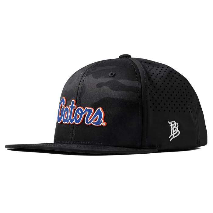 Branded Bills Officially Licensed x Florida Gators Black Multicam Flat Performance Gator Script