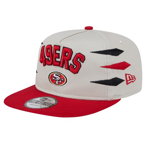 New Era Men's Stone/Scarlet San Francisco 49ers Athletic Golfer Snapback Hat