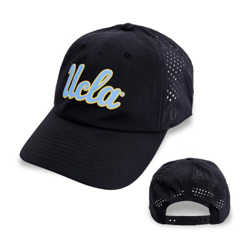Desert Cactus UCLA Bruins BreezePro Baseball Hat (BP1) Black | Officially Licensed University of California Los Angeles Bruins Unstructured BreezePro Performance Hat Snapback Strap