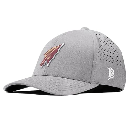 Branded Bills Officially Licensed x Florida State Seminoles Heather Grey Curved Performance FSU Spear Tip