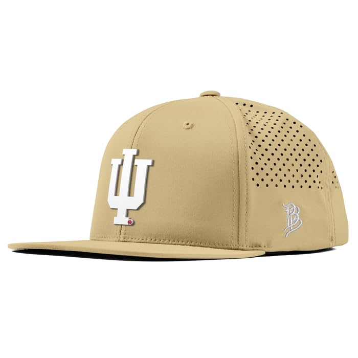 Branded Bills Officially Licensed x Indiana Hoosiers Desert Flat Performance Whiteout Indiana Team Logo PVC