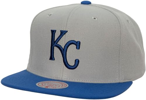 Mitchell & Ness Kansas City Royals Cooperstown Away Snapback Hat, Grey