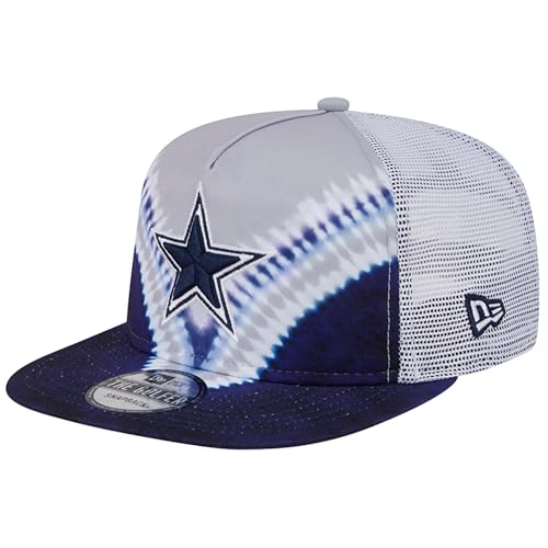 New Era Men's Gray/Navy Dallas Cowboys Throwback Dye Golfer Snapback Hat