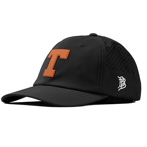Branded Bills Officially Licensed x Texas Longhorns Black Performance Dad Hat Texas Team Logo