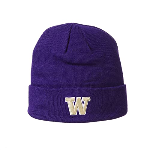 NCAA Washington Huskies Mens Cuff Beanie Team Color, Washington Huskies Purple, One Size