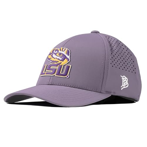 Branded Bills Officially Licensed x LSU Tigers Purple Curved Performance Tiger Eye PVC