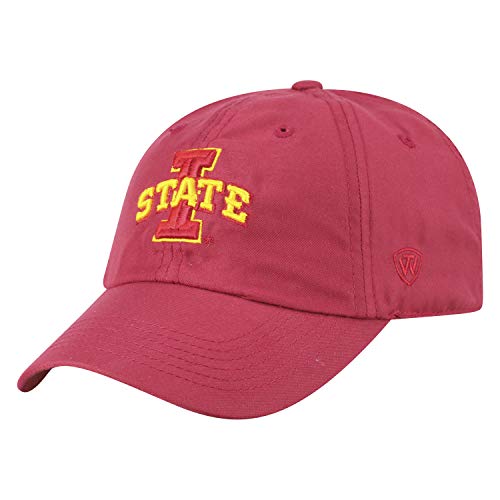 Top of the World Iowa State Cyclones Men's Adjustable Cotton Stretch College Staple Team Color Icon Hat, Adjustable