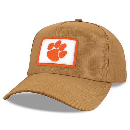 Legacy NCAA Officially Licensed Baseball Cap, Clemson Tigers Camel | Coach's Cap - Lightweight Hat for Men & Women, One Size Fits Most, Snapback Closure, Camel