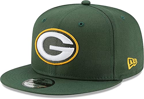 New Era NFL 9FIFTY Adjustable mens Snapback Hat Cap One Size Fits All (Green Bay Packers)