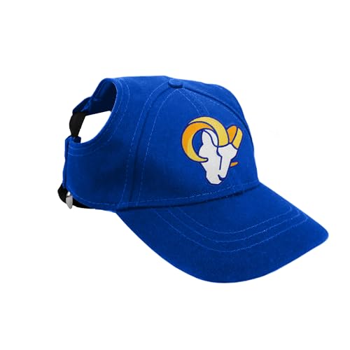 Littlearth NFL Los Angeles Rams Pet Baseball Hat, Team Color, Small