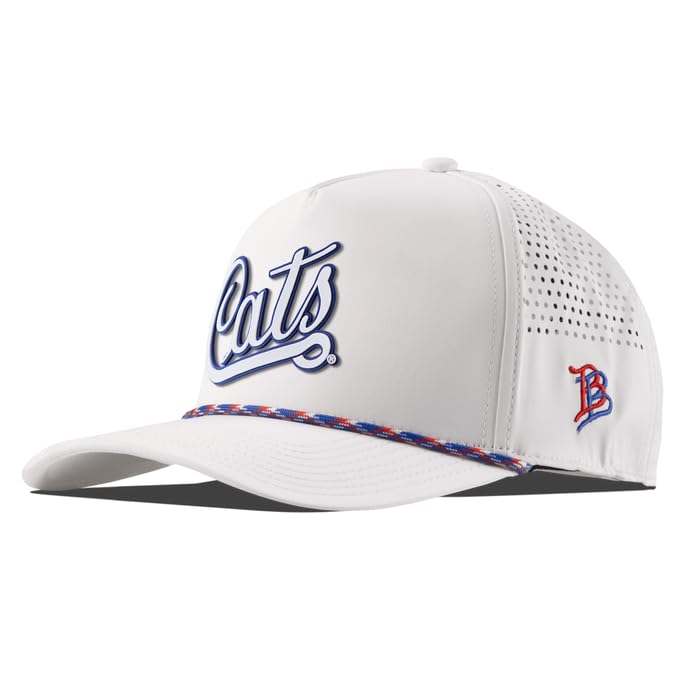 Branded Bills Officially Licensed x Arizona Wildcats White RWB 5-Panel Arizona Cats Script PVC