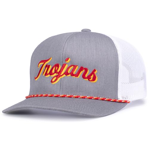 Pacific Headwear NCAA USC Trojans Men's Trucker Snapback Braid Cap OS Multi