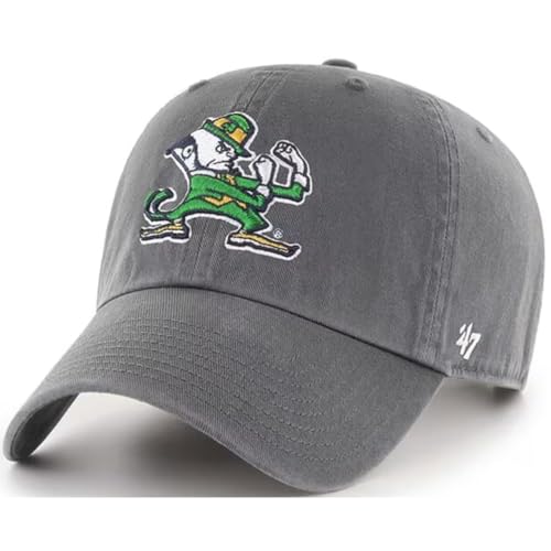 Notre Dame Fighting Irish Clean Up Adjustable Hat - Charcoal