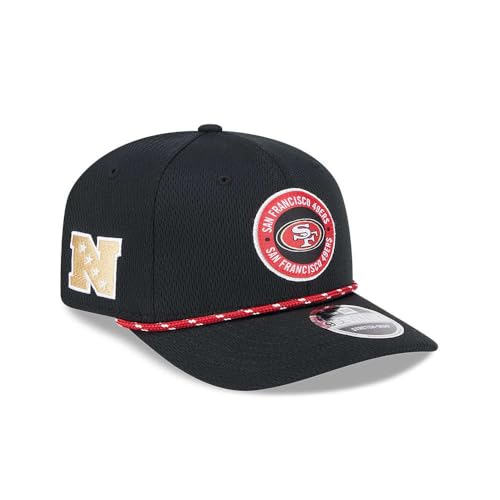 New Era Men's Black San Francisco 49ers 2024 Sideline 9SEVENTY Stretch-Snap Hat