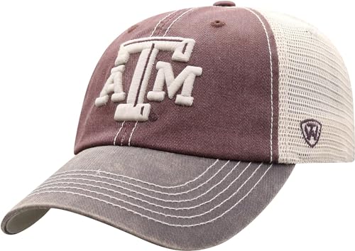 Collegiate Hats - Fitted Caps Adjustable Hats and Snapbacks Available (Adjustable Hat, Texas A&M Mesh)