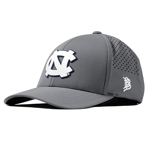 Branded Bills Officially Licensed x North Carolina Tar Heels Slate Curved Performance UNC Team Logo Carolina White PVC