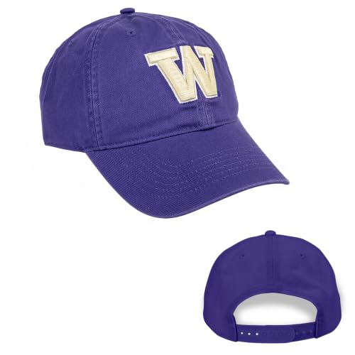 Desert Cactus University of Washington Embroidered Baseball Hat (A1) | Officially Licensed UW Huskies Cotton Baseball Cap Brimmed Embroidered with Snapback Strap, Men Women Fan Gift Merch