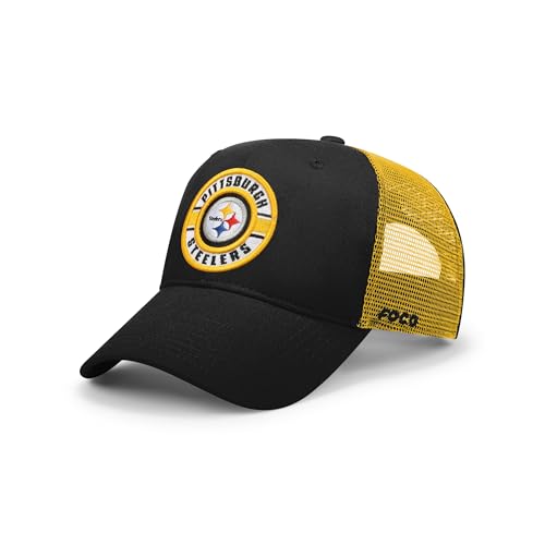 FOCO Pittsburgh Steelers NFL Patch Two Tone Trucker Cap Team Color