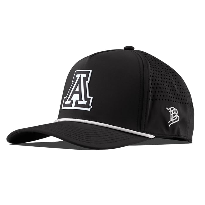 Branded Bills Officially Licensed x Arizona Wildcats Black 5-Panel Vintage Arizona Block PVC