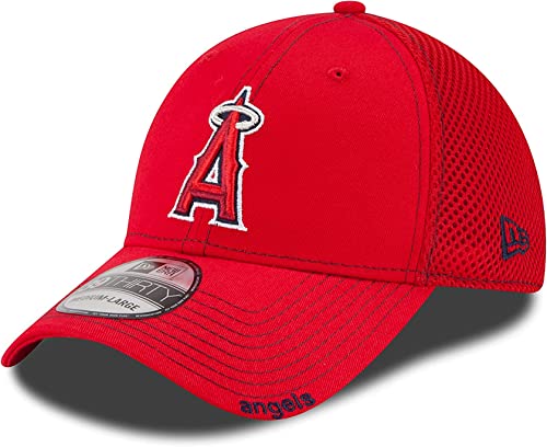 New Era MLB Neo Team Color 39Thirty Stretch Flex Fit Hat Cap (as1, Alpha, m, l, Los Angeles Angels), Medium-Large