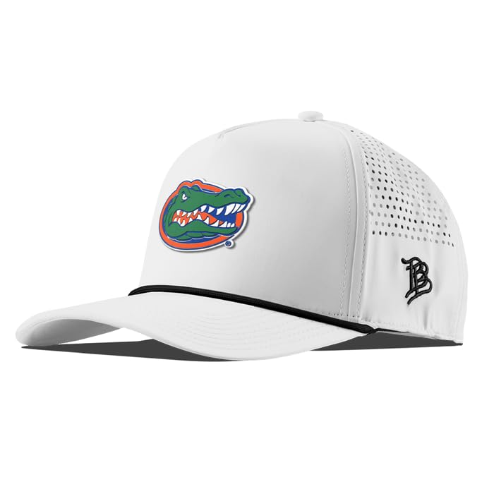 Branded Bills Officially Licensed x Florida Gators White Black Rope 5-Panel Florida Team Logo