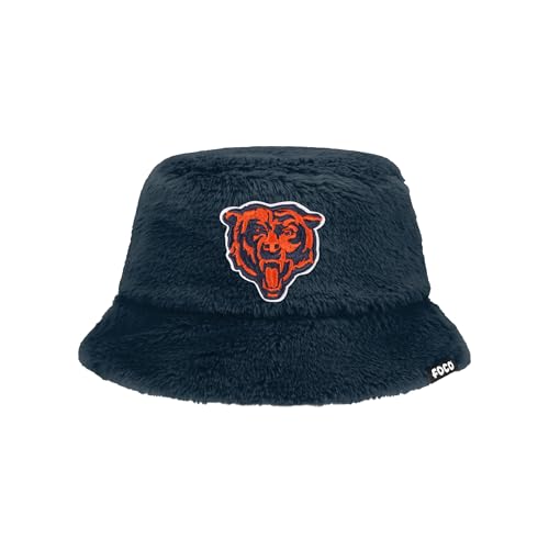 FOCO Chicago Bears NFL Reversible Faux Fur Bucket Hat Team Color