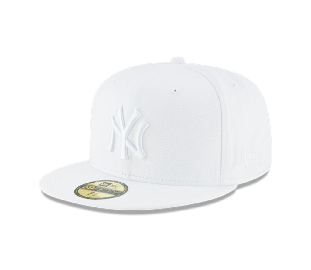 New Era New York Yankees White Primary Logo Basic 59FIFTY Fitted Cap White 7 3/4