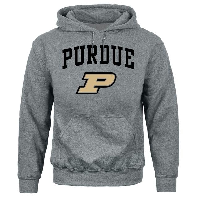Barnesmith Purdue University Boilermakers Hooded Sweatshirt, Heritage, Charcoal Grey, Large