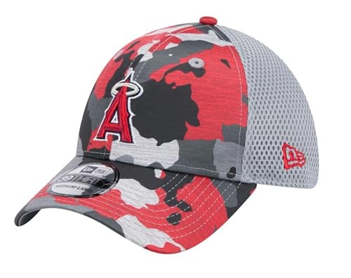 New Era Blank Custom 39THIRTY Stretch-Fitted Cap (US, Alpha, Medium, Large, Red, Los Angeles Angels)