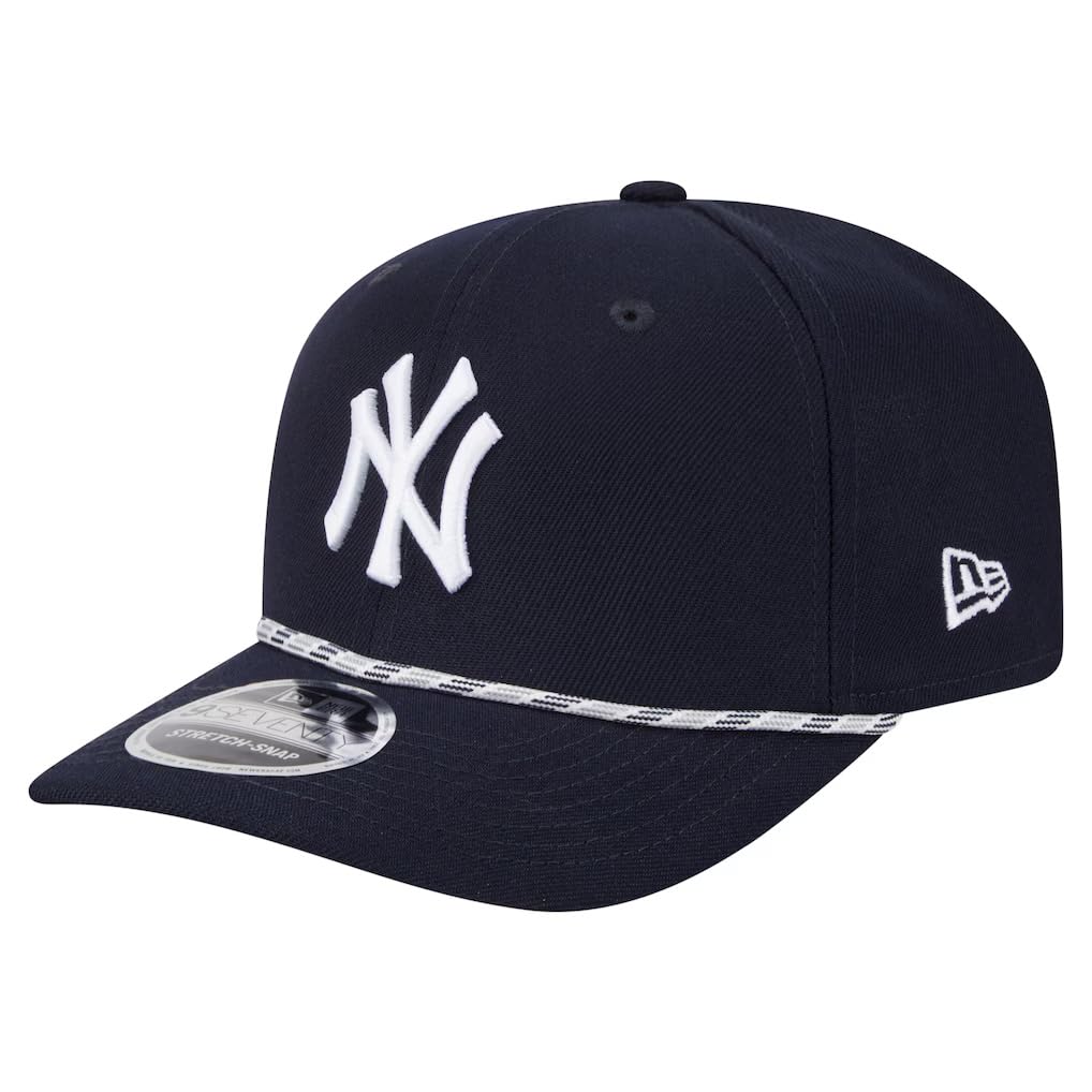 New Era Unisex-Adult MLB Team Color Gameday Multi Rope 9SEVENTY Baseball Stretch Adjustable Snapback Hat One Size Fits All - Navy - New York Yankees