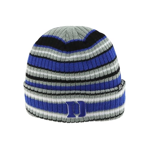 Zephyr Duke Blue Devils Puckett Blue Stripe Cuff College Beanie Hat - NCAA Fleece Lined Cuffed Winter Knit Toque Cap