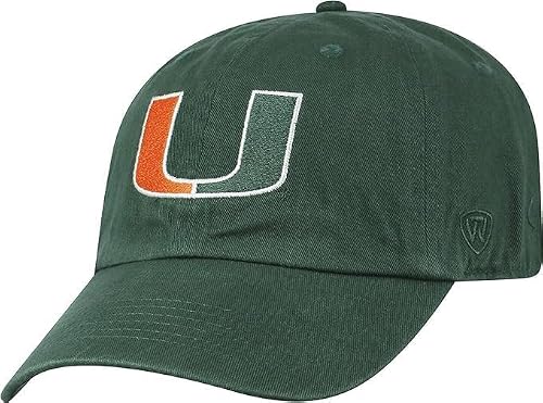 Pro Sport Brand Miami Adjustable College Hats (US, Alpha, One Size, Miami Logo Primary)