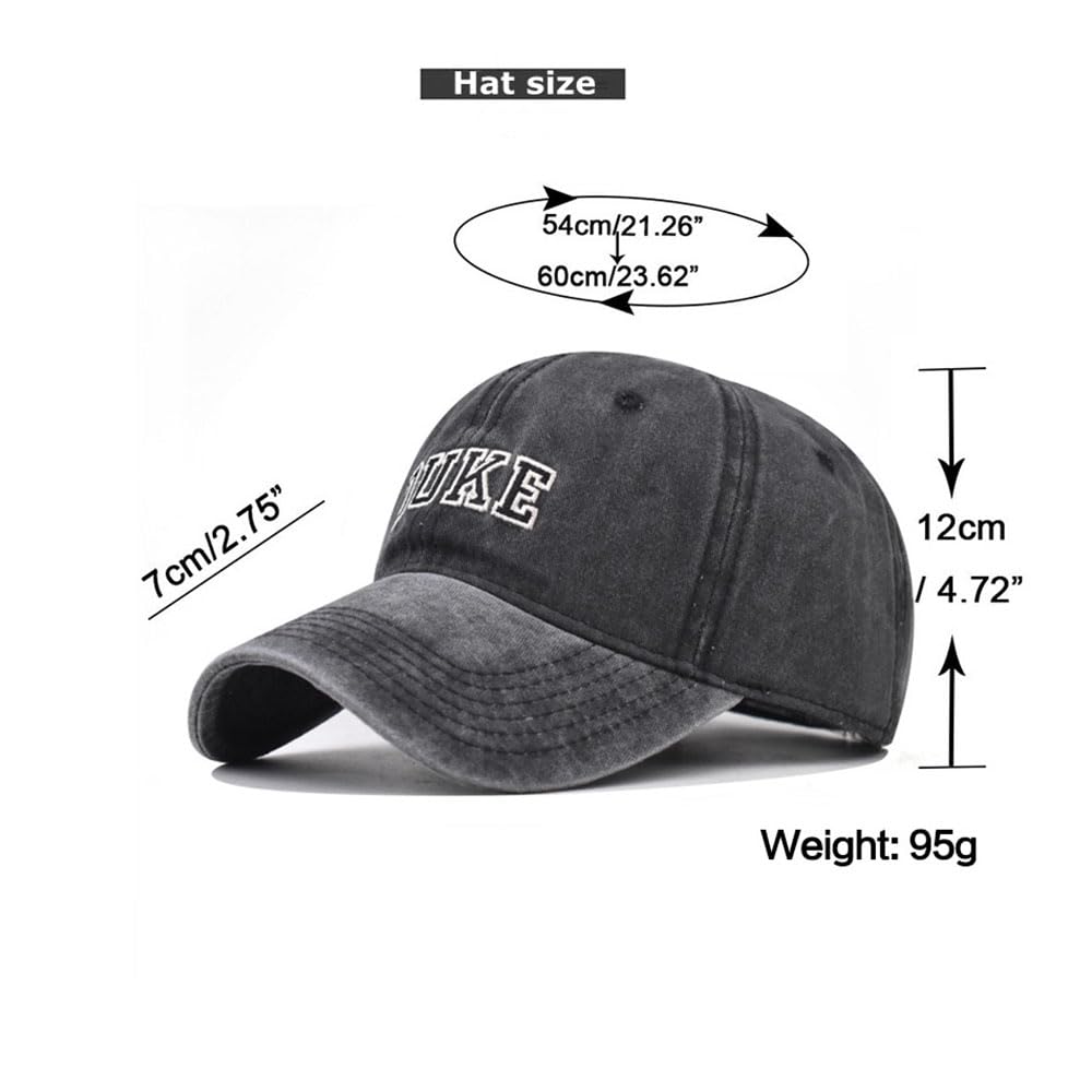 HDiGit Classic Vintage Washed Duke Embroidery Cotton Hat Men  display picture 3