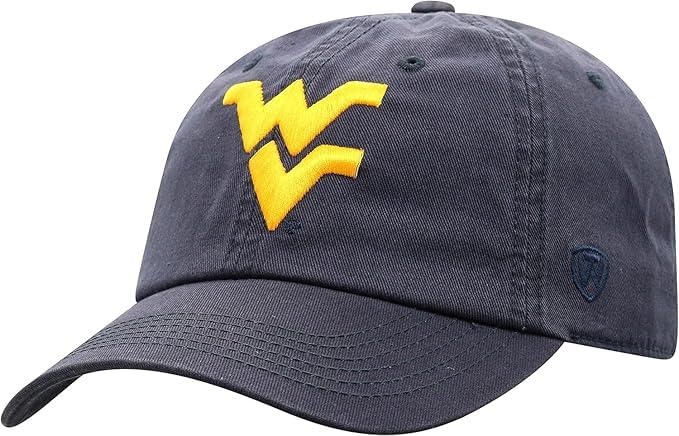 West Virginia Collegiate Adjustable Hats (US, Alpha, One Size, West Virginia Navy)
