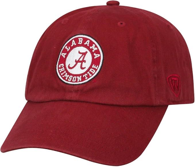 Alabama Collegiate Adjustable Hats (Adjustable Hat, Alabama Icon Red)