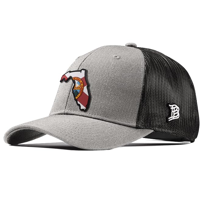 Branded Bills Florida 27 PVC Heather Grey Curved Trucker, Lightweight, Comfortable Baseball Cap