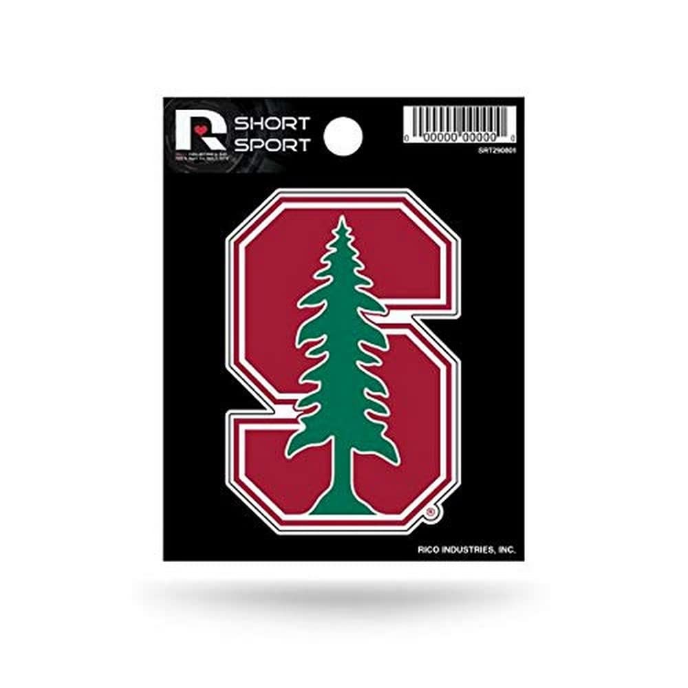 Rico Industries NCAA Stanford Cardinal Die Cut Team Logo Short Sport Sticker